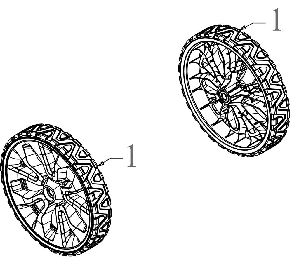 Wheels (11x2) Diagram and Parts List for SCP21E (18AEB9C5B10)(2022) Cub Cadet Lawn Mower
